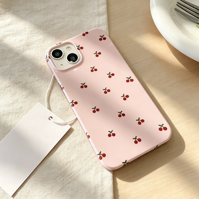 Teuke Home iPhone 17 Series 2-in-1 Cherry Print Phone Case - Smooth Base Cover