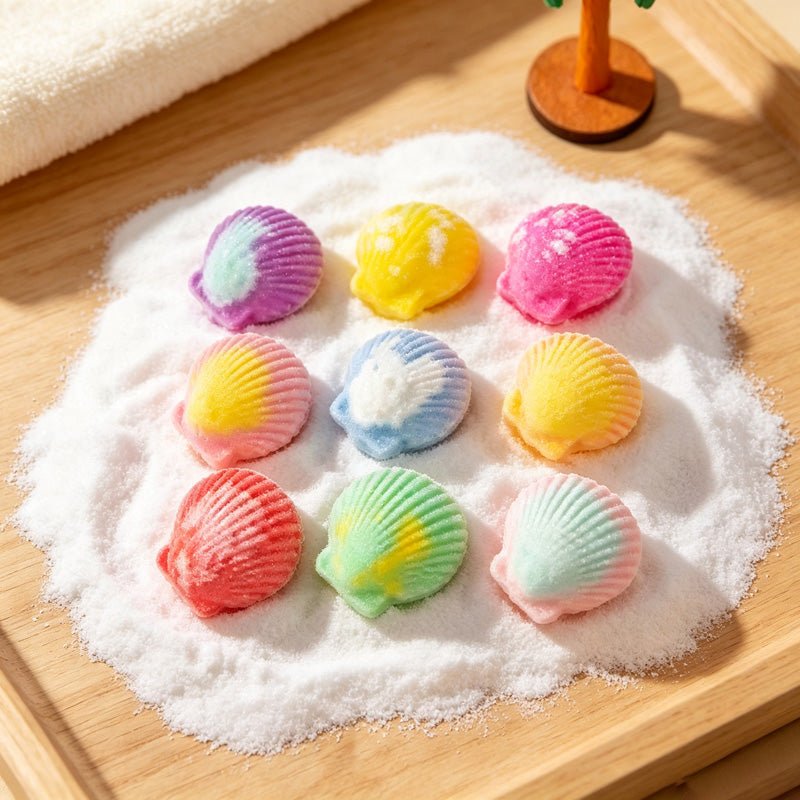 Teuke Home Seashell Bath Bomb Set - Colorful Ocean Shapes