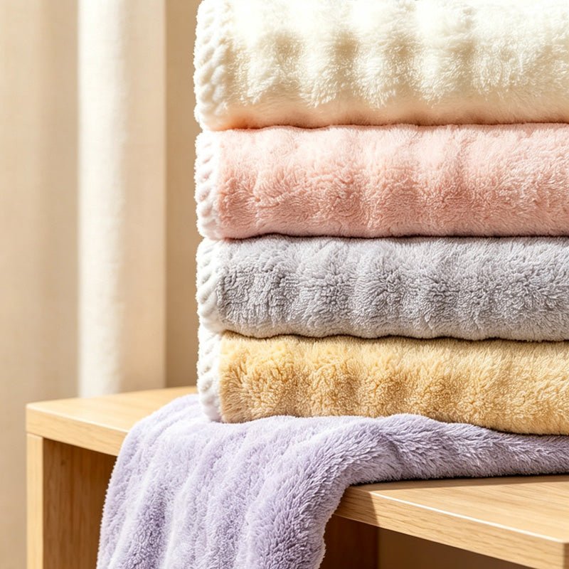 Teuke Home Thick Hair Towel Wrap - Long Hooded Drying Cap