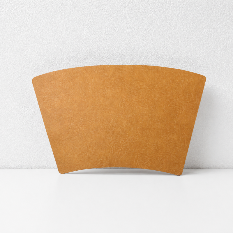 Teuke Home Fan-shaped PU Leather Placemat - Waterproof Table Mat