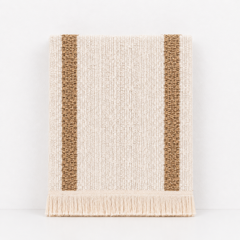 Teuke Home Linen Cotton Table Runner - Boho Striped Tassel Decor