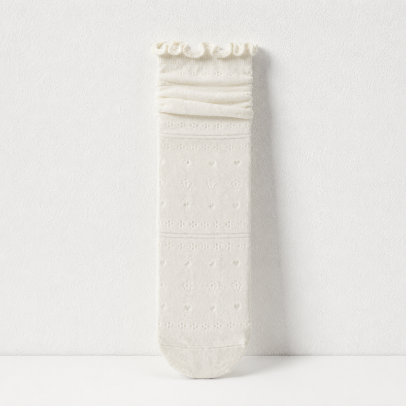 Teuke Home Ruffle Lace Crew Socks - Soft Outfit Accent