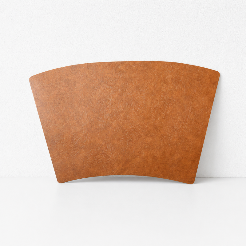 Teuke Home Fan-shaped PU Leather Placemat - Waterproof Table Mat