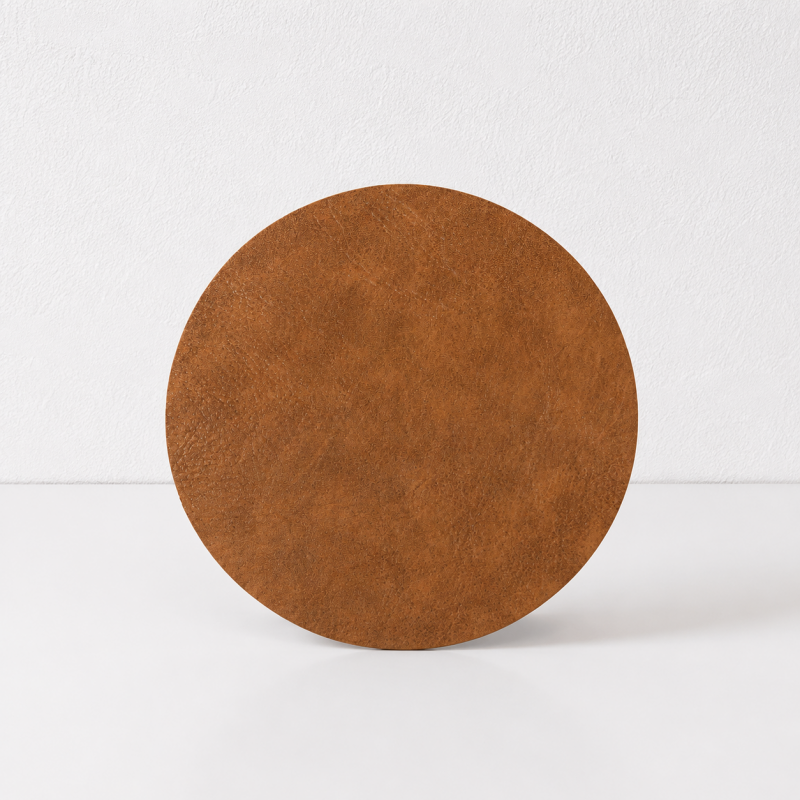 Teuke Home Round PU Leather Placemat - Waterproof Table Mat