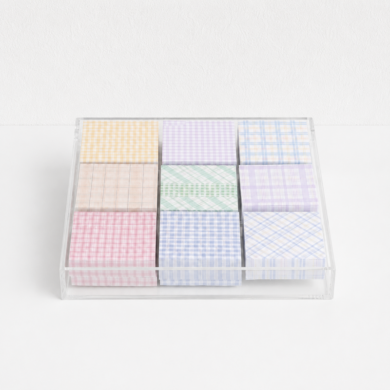 Teuke Home Plaid Memo Paper - Aesthetic Fresh Grid Stationery