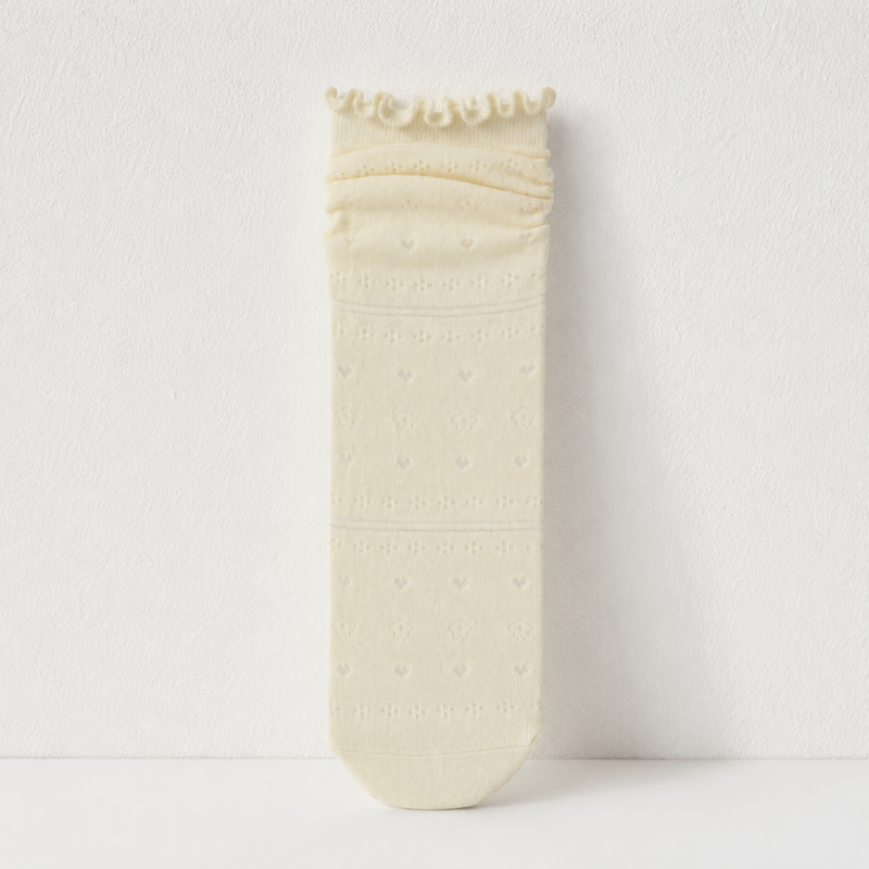 Teuke Home Ruffle Lace Crew Socks - Soft Outfit Accent