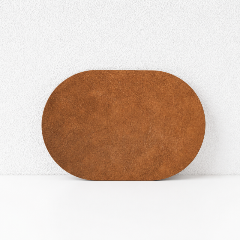 Teuke Home Oval PU Leather Placemat- Waterproof Table Mat
