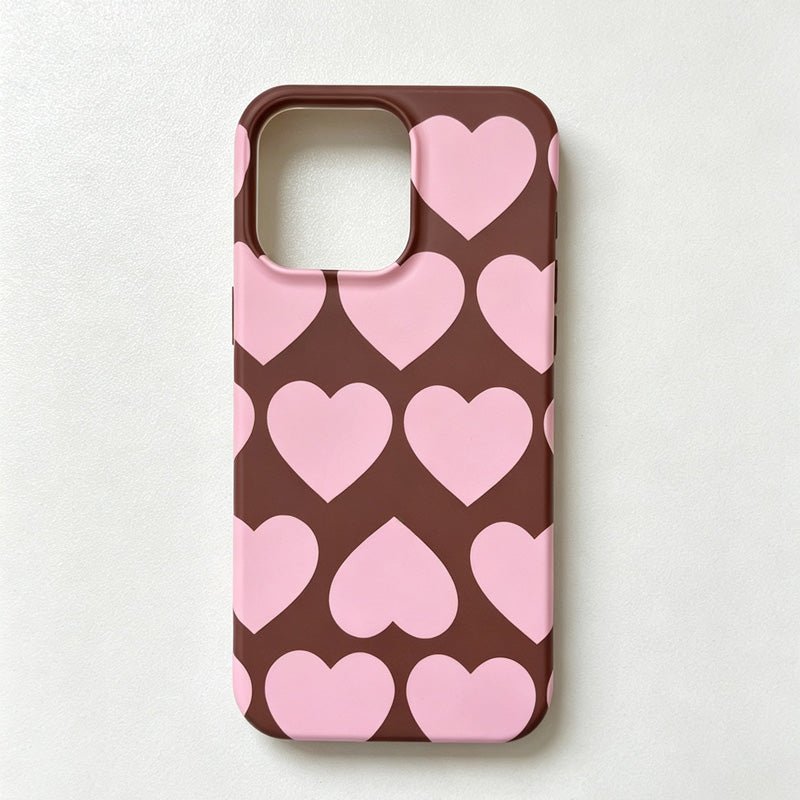 Teuke Home iPhone 17 Series Geometric Heart Phone Case - Warm Pattern Cover