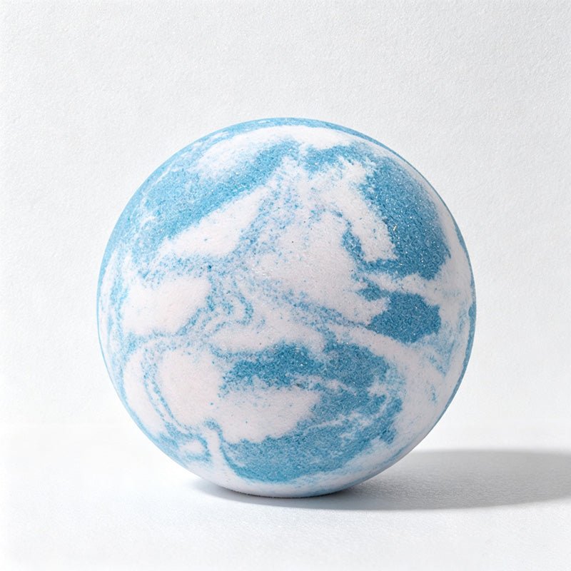 Teuke Home Blue Ocean Bath Bomb - Swirled Color Sphere
