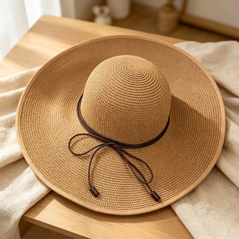 Teuke Home Slim Bow Sun Hat - Flexible Wide Brim Style