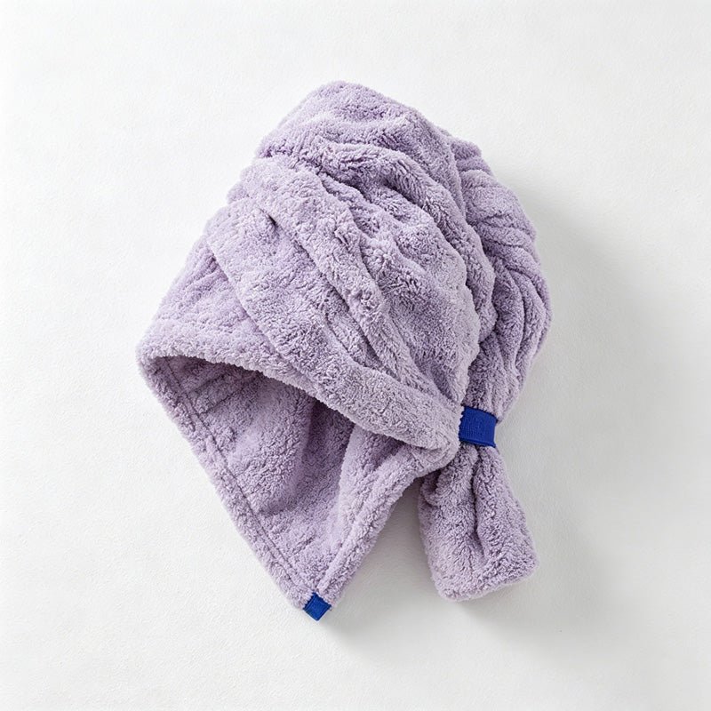 Teuke Home Thick Hair Towel Wrap - Long Hooded Drying Cap