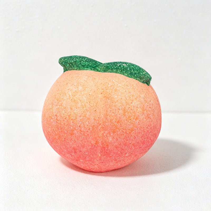Teuke Home Peach Bath Bomb - Rounded Fruit Shaped Soak