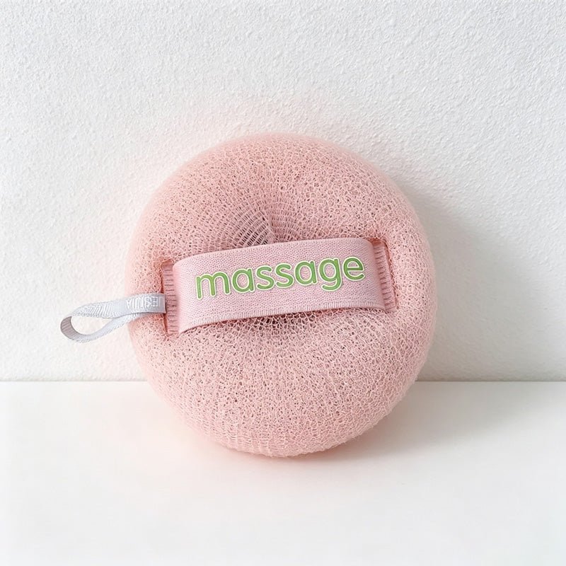 Teuke Home Massage Bath Sponge - Rounded Daily Strap Scrubber