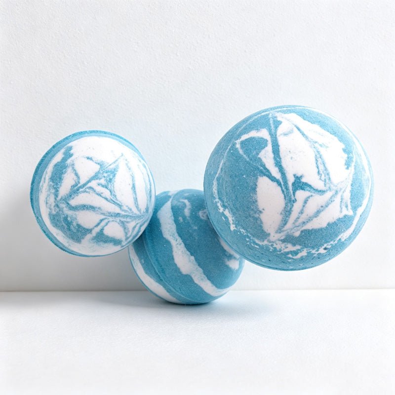 Teuke Home Blue Ocean Bath Bomb - Swirled Color Sphere