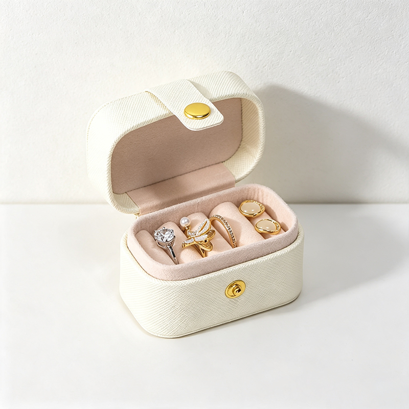 Teuke Home Button Cube Travel Jewelry Case - Neat Corner Addition