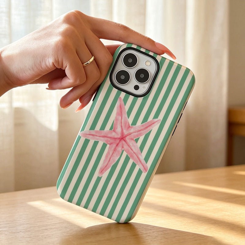 Teuke Home iPhone 17 Series 2-in-1 Starfish Stripe Phone Case - Coastal Graphic Cover