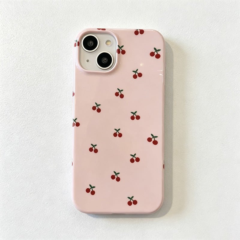 Teuke Home iPhone 17 Series 2-in-1 Cherry Print Phone Case - Smooth Base Cover
