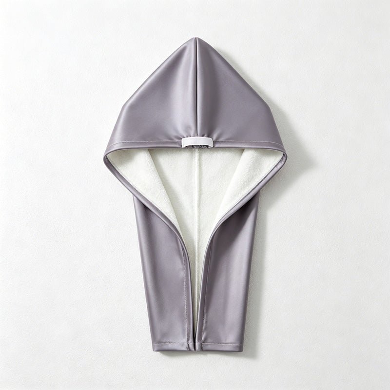 Teuke Home Double Layer Satin Hair Towel Wrap - Hooded Drying Cap