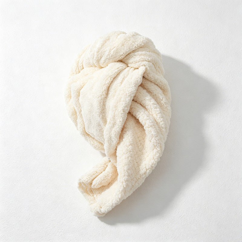 Teuke Home Thick Hair Towel Wrap - Long Hooded Drying Cap