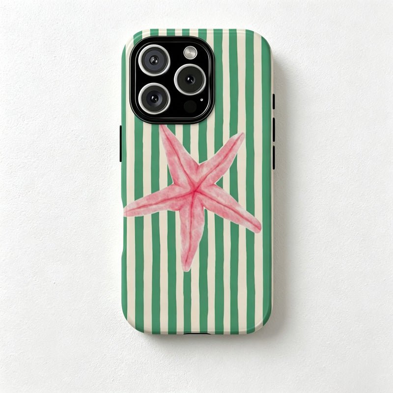 Teuke Home iPhone 17 Series 2-in-1 Starfish Stripe Phone Case - Coastal Graphic Cover