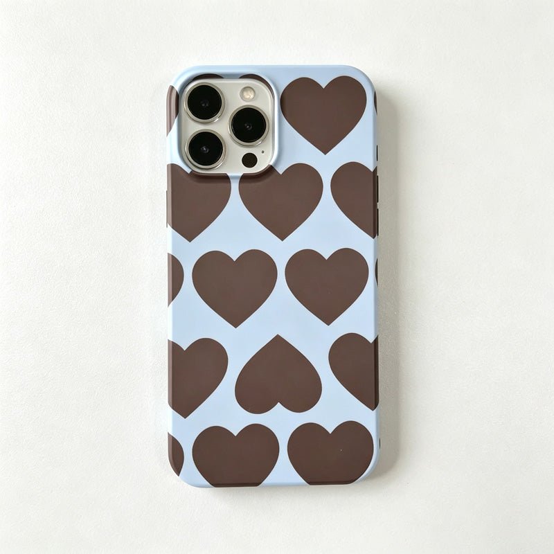Teuke Home iPhone 17 Series Geometric Heart Phone Case - Warm Pattern Cover