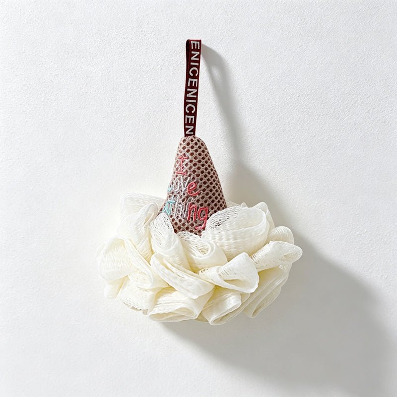 Teuke Home Ice Cream Bath Sponge Ball - Cute Shower Accessory