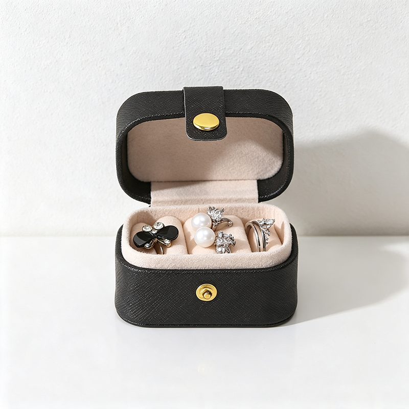 Teuke Home Button Cube Travel Jewelry Case - Neat Corner Addition