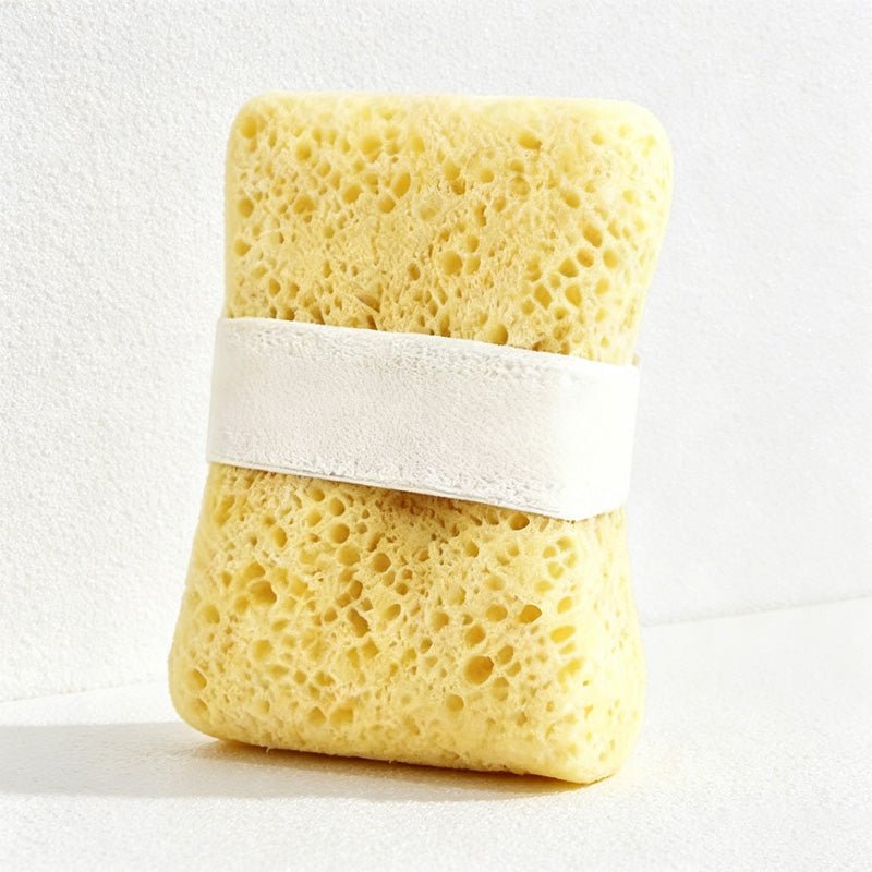 Teuke Home Honeycomb Bath Pouf - Soft Beige Hanging Scrubber