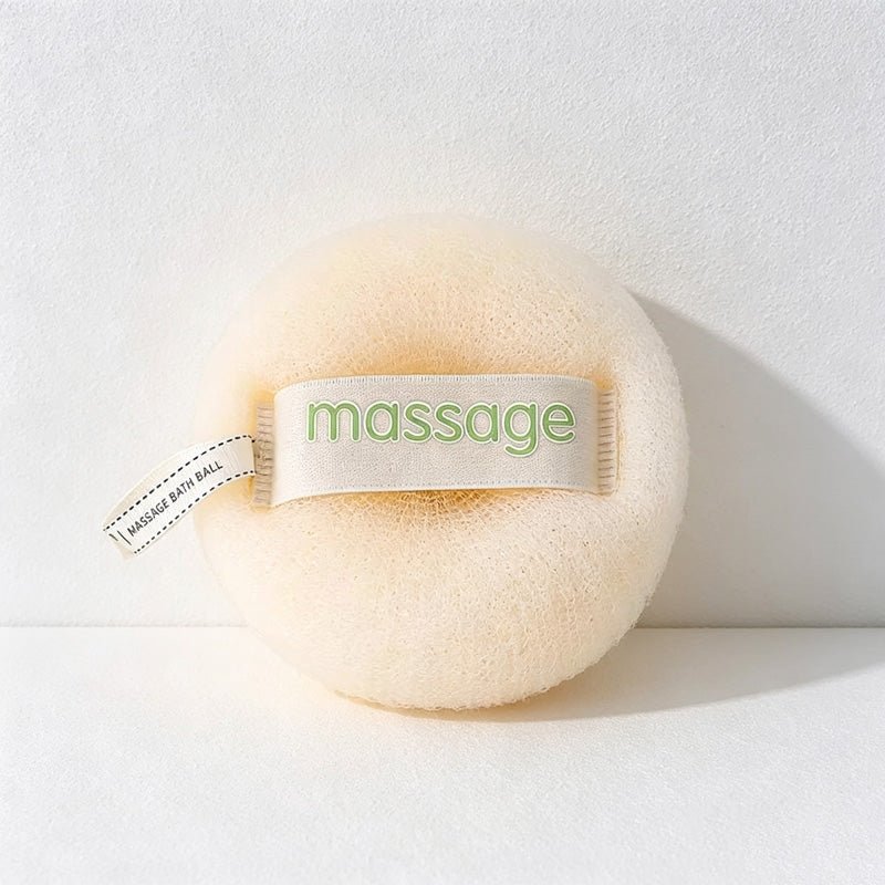 Teuke Home Massage Bath Sponge - Rounded Daily Strap Scrubber