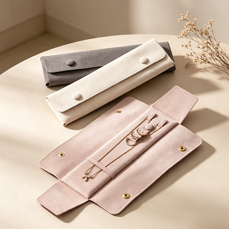 Teuke Home Slim Long Travel Jewelry Case - Simple Storage Accent