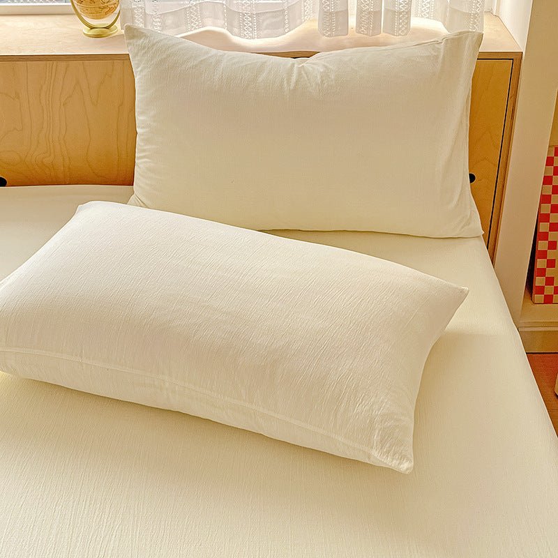 Teuke Home Solid Color Pillowcase 2PCS Set - Soft Washed Bedding
