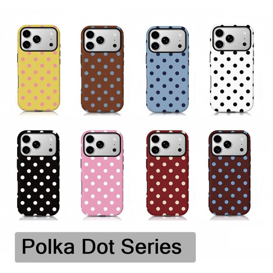 Teuke Home iPhone 17 Series 2-in-1 Polka Dot Phone Case - Graphic Color Cover