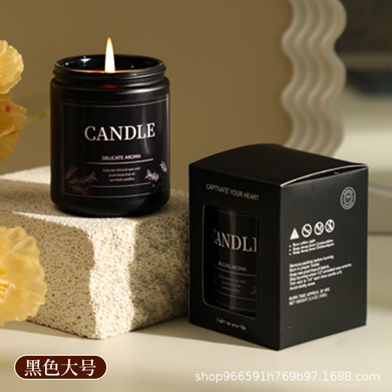 Teuke Home Lavender Glass Jar Candle - Small Space Helper